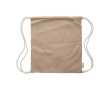 Sac à dos en corde de coton 100% recyclé et cordons naturels, 120 g/m² couleur kaki