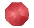Parasol en polyester de couleur avec bord blanc et revêtement UV Ø150 couleur rouge