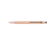 Stylo de luxe avec finition mate, détails brillants et encre bleue couleur rose