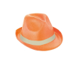 Chapeau en PP de différentes couleurs, ruban non inclus couleur orange