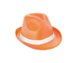 Chapeau en plastique de différentes couleurs, ruban non inclus couleur orange