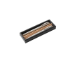 Ensemble stylo et roller en acier inoxydable recyclé avec encre noire couleur argenté mat