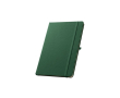 Carnet en RPET 100 % avec coins arrondis et feuilles lignées format A5 couleur vert foncé
