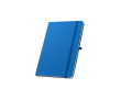 Carnet en RPET 100 % avec coins arrondis et feuilles lignées format A5 couleur bleu roi