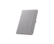 Carnet en RPET 100 % avec coins arrondis et feuilles lignées format A5 couleur gris