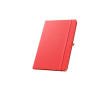 Carnet en RPET 100 % avec coins arrondis et feuilles lignées format A5 couleur rouge