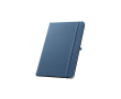 Carnet en RPET 100 % avec coins arrondis et feuilles lignées format A5 couleur bleu