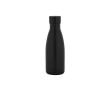 Gourde isotherme en acier inoxydable recyclé à 93 % anti-fuite 400 ml couleur noir