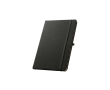Carnet en RPET 100 % avec coins arrondis et feuilles lignées format A5 couleur noir