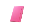 Carnet en RPET 100 % avec coins arrondis et feuilles lignées format A5 couleur rose
