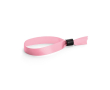 Bracelet en satin doux et brillant avec fermeture de sécurité couleur rose