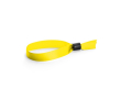 Bracelet en satin doux et brillant avec fermeture de sécurité couleur jaune