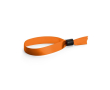 Bracelet en satin doux et brillant avec fermeture de sécurité couleur orange