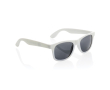 Lunettes de soleil publicitaires en plastique recyclé UV400 EcoOptix couleur blanc
