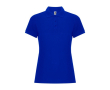 Polo femme en coton et polyester piqué 190 g/m2 Roly couleur bleu