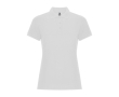 Polo femme en coton et polyester piqué 190 g/m2 Roly couleur blanc
