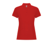 Polo femme en coton et polyester piqué 190 g/m2 Roly couleur rouge