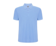 Polo homme en coton et polyester piqué 190 g/m2 Roly couleur bleu ciel