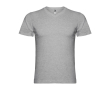 T-shirt à manches courtes col en V en coton pour homme 155 g/m² Roly couleur gris clair chiné