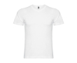 T-shirt à manches courtes col en V en coton pour homme 155 g/m² Roly couleur blanc