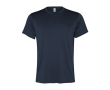 T-shirt de sport pour homme en polyester recyclé 100 g/m² Roly couleur bleu marine