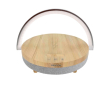 Enceinte Prixton 4 en 1 de 10W avec LED et base de charge sans fil couleur bois