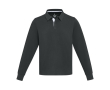 Polo unisexe en coton biologique style rugby 280 g/m² Elevate NXT couleur noir
