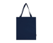 Sac de courses en coton recyclé avec longues anses 140 g/m² couleur bleu marine