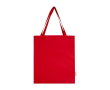 Sac de courses en coton recyclé avec longues anses 140 g/m² couleur rouge