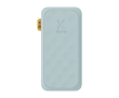 Batterie externe avec design en relief et charge rapide 10 000 mAh couleur bleu pastel
