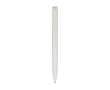 Stylo en plastique recyclé et pointe en acier inoxydable encre noire couleur blanc