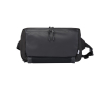 Sac bandoulière en polyester recyclé certifié GRS avec compartiments couleur noir