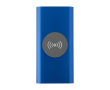 Batterie externe sans fil en aluminium recyclé 8 000 mAh couleur bleu roi
