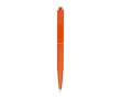 Stylo en plastique recyclé avec ressort en acier encre bleue couleur orange