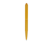 Stylo en plastique recyclé avec ressort en acier encre bleue couleur jaune