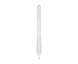 Stylo en plastique recyclé avec corps en caoutchouc encre bleue couleur blanc transparent