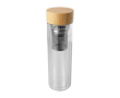 Bouteille en verre borosilicate avec infuseur et bouchon bambou 400 ml couleur transparent
