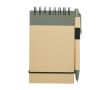 Bloc-notes en papier recyclé avec anneaux A7 feuilles lignées couleur vert