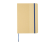 Carnet à couverture en carton recyclé et élastique A5 feuilles lignées couleur bleu marine