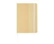 Carnet à couverture en carton recyclé et élastique A5 feuilles lignées couleur blanc