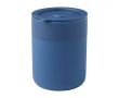 Gobelet en céramique avec revêtement silicone et couvercle 330 ml couleur bleu