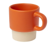 Tasse à espresso avec base en argile et finition mate 130 ml couleur orange