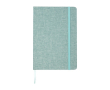 Carnet à couverture rigide en coton recyclé A5 feuilles lignées couleur vert pastel