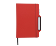 Carnet à couverture rigide avec un support téléphone portable A5 couleur rouge