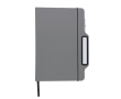 Carnet à couverture rigide avec un support téléphone portable A5 couleur gris