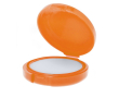 Baume à lèvres dans un étui rond de couleur, avec protection SPF15 couleur orange