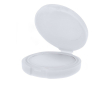 Baume à lèvres dans un étui rond de couleur, avec protection SPF15 couleur blanc