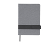 Carnet en PU fermeture magnétique, pages lignées format A5 couleur gris