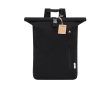 Sac à dos roll-top en toile 100% recyclée avec une fermeture à boucle couleur noir