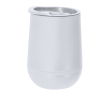 Gobelet à emporter double paroi fond rond et couvercle assorti 320 ml couleur blanc